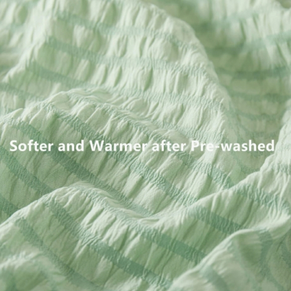 🆕⭐Seafoam green cottage seersucker duvet cover set - Picture 5 of 10